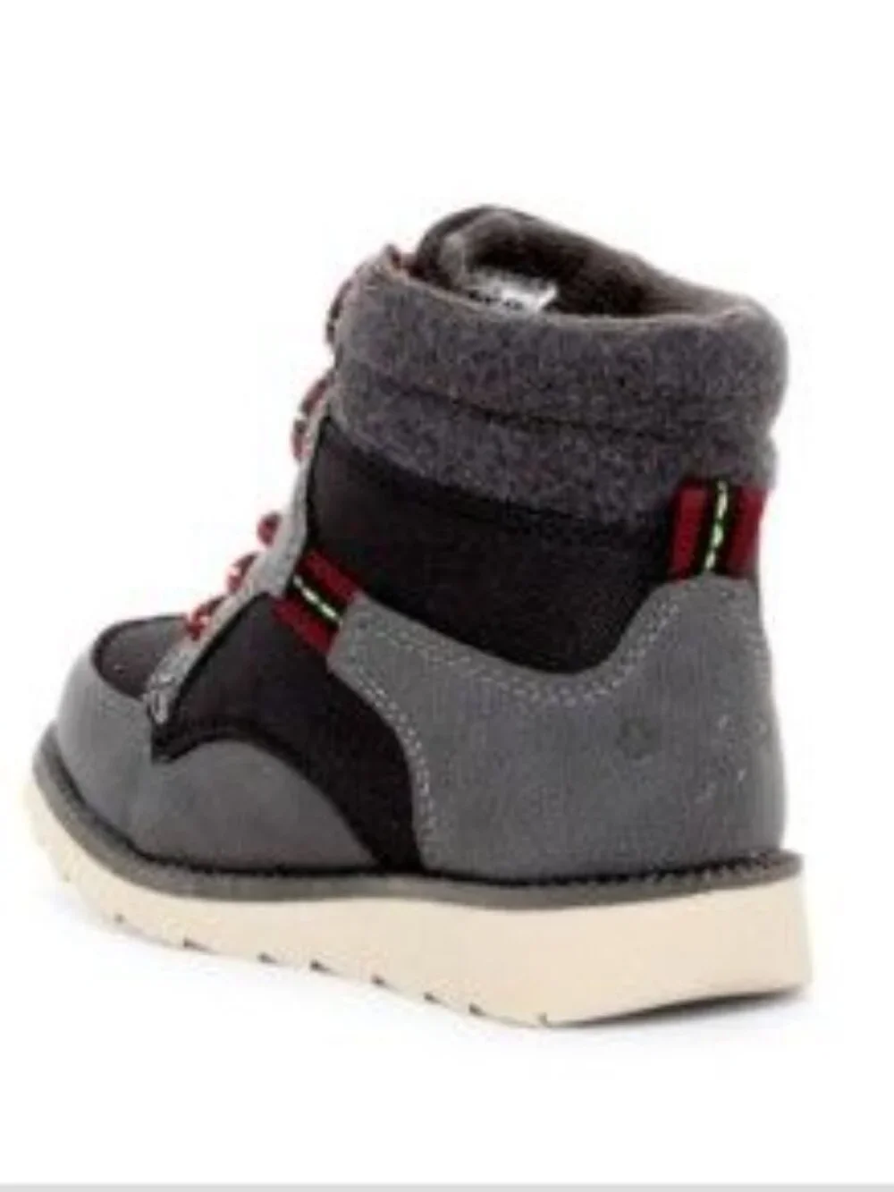 OshKosh B'gosh Toddler Boys Shoes Boots Hunter Grey Casual Fall Winter Sz 6 6T - Picture 10 of 14